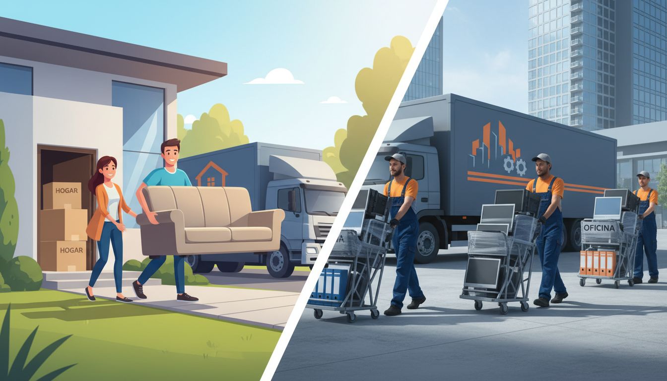 mudanzas de viviendas y oficinas diferencias clave